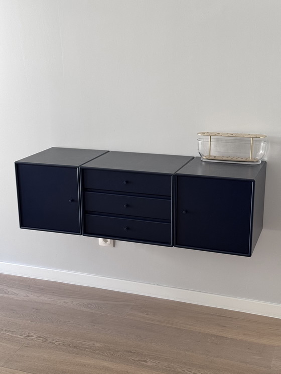 Image 1 of Credenza modulare Montana – Set da parete da 3 pezzi (colore: Shadow)