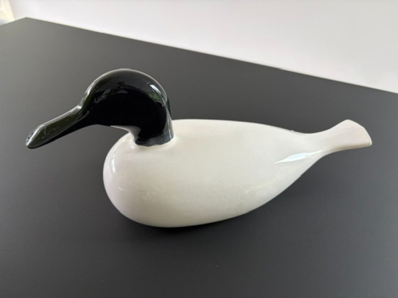 Image 1 of Vintage Scandinavian ceramic duck – stylized design – 32 cm