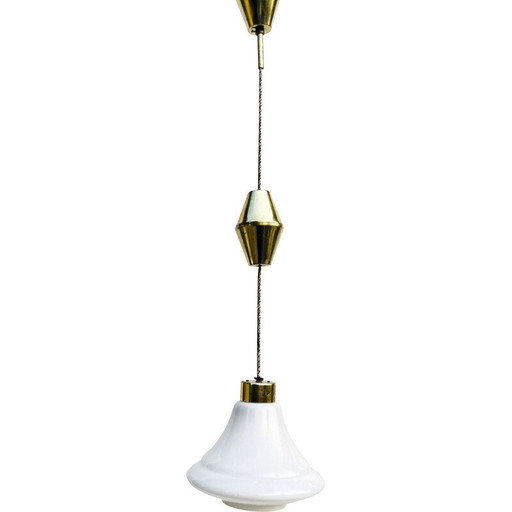 Vintage hanglamp van Kamenický Šenov, Tsjecho-Slowakije 1950