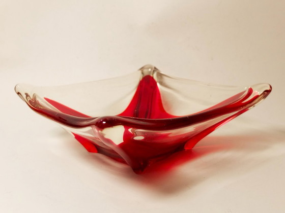Grote Boheemse Mid-Century Kunstglas Schaal – Schalen (photo 7 of 12)