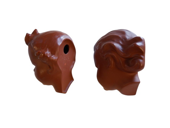 Image 1 of Set di 2 facce da parete in terracotta Goebel