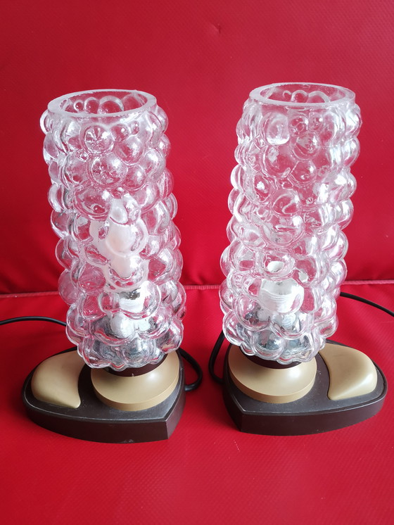 Image 1 of Set of Space Age Bubble bedside lamps