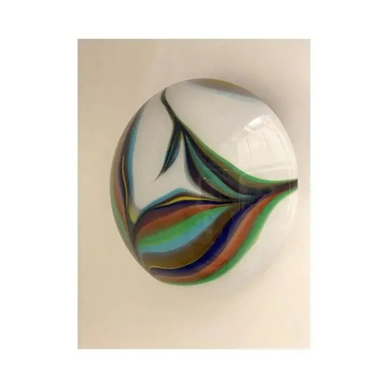 Image 1 of Apliques de pared de cristal de Murano blanco de Simoeng – Juego de dos unidades