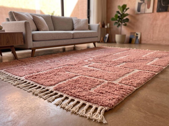 Roze Wollen Berber Tapijt 150/250cm – Vloerkleden en tapijten, Wool (photo 5 of 6)