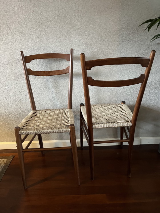 Image 1 of Set of vintage chairs in the style of a design by the Italian designer Gio Ponti