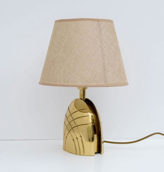 Image 1 of Paar Mid Century Italiaanse koperen tafellampen, 1970