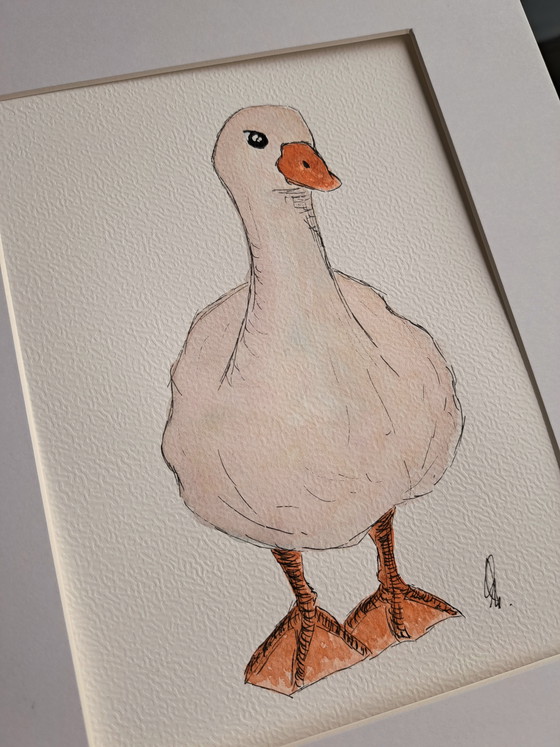 Image 1 of Watercolor painting, entirely original in frame