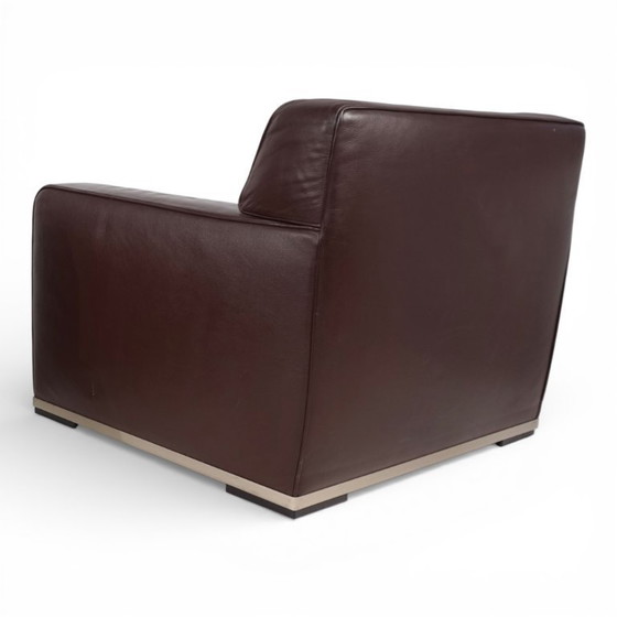 Image 1 of B&B Italia Maxalto Apta Imprimatur leren fauteuil van Antonio Citterio, 1999