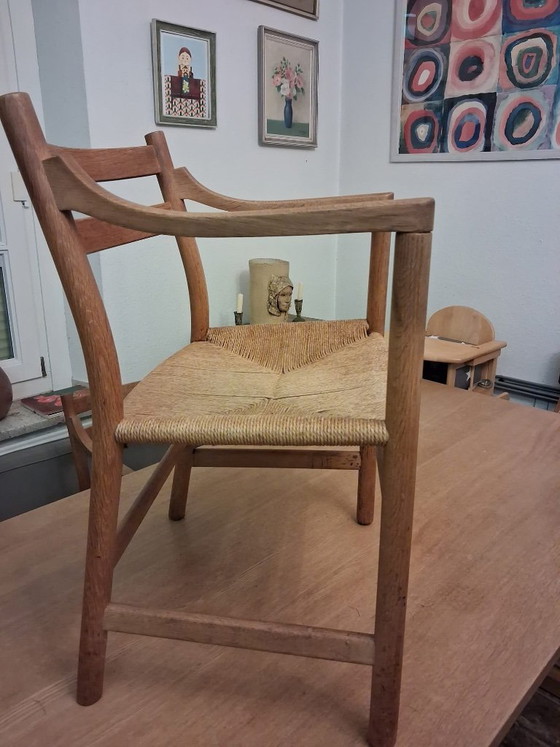 Hans J. Wegners CH46 Stuhl x3, CH53 x3 und Tisch – Carl Hansen & Søn, Esszimmerstühle, Wood (photo 5 of 6)
