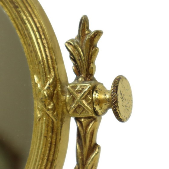 Image 1 of Classic Brass Table Mirror