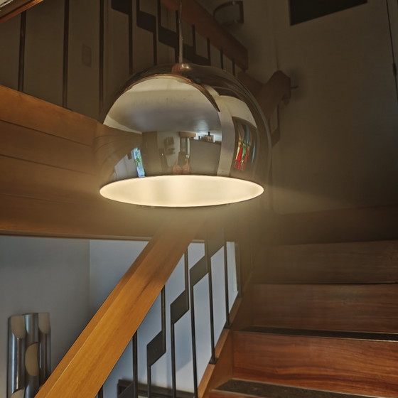 Image 1 of Vintage Space Age Chrome Pendant Lamp