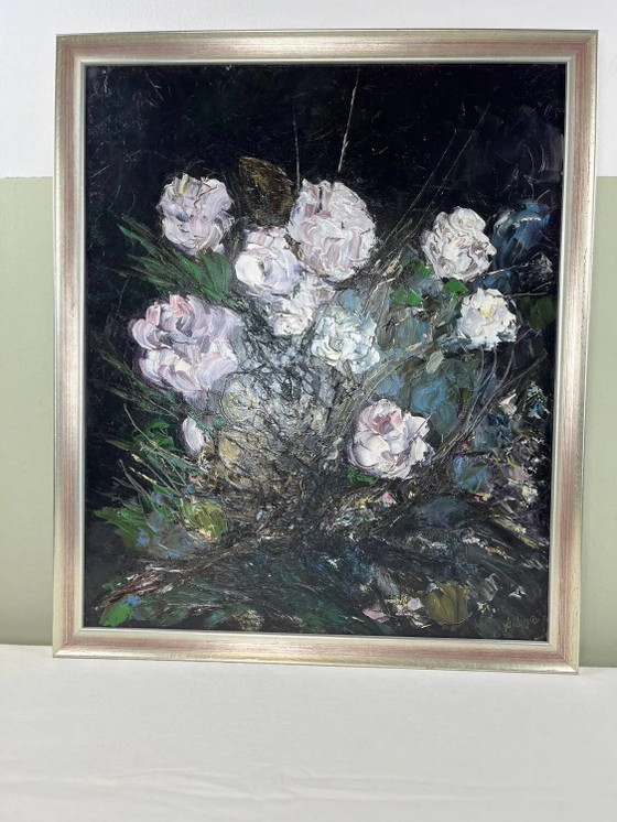 Blumenstrauß-Arrangement – Gemälde & Zeichnungen, Canvas (photo 2 of 9)