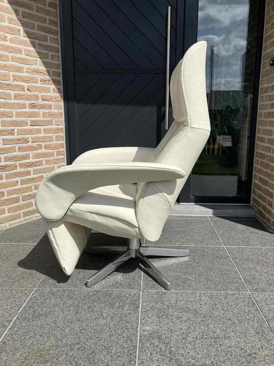 Image 1 of Jori Symphony Pelle beige (bianco crema), Medi, poltrona reclinabile monomovimento