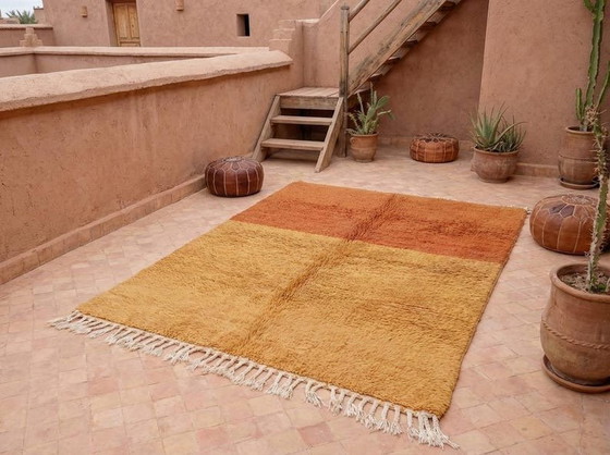 Image 1 of Handwoven natural wool rug, traditional method, 2/3 m