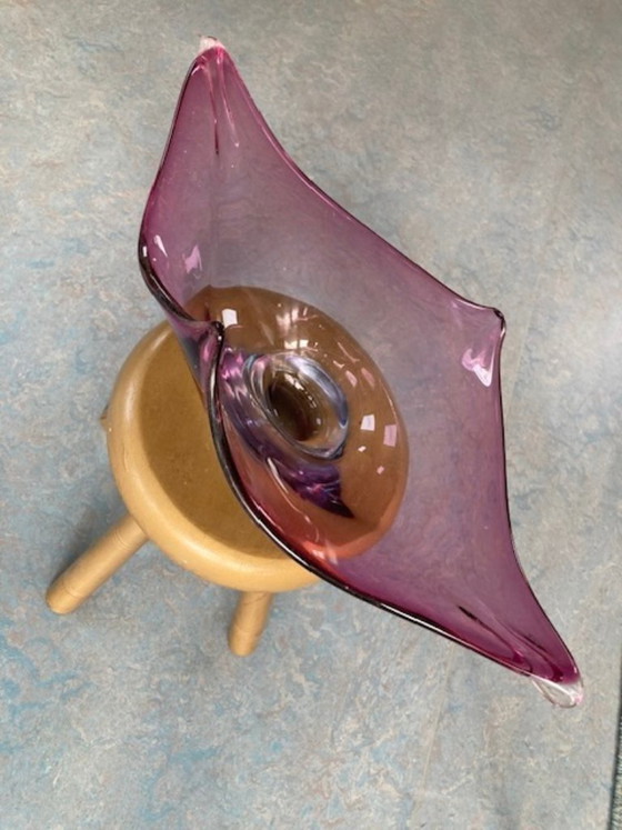 Royale murano glazen schaal - paars en blauw, Schalen, Design (foto 5 van 5)