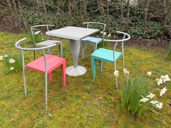 Image 1 of Kartell 8 Dr Glob Stühle & 3 Tische Design Philippe Starck