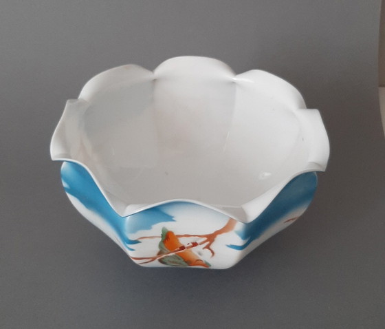 Image 1 of Lamp with kingfisher from the 1930s