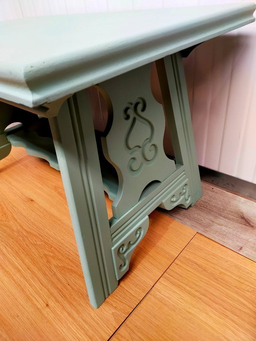 Table basse vintage, bleu clair