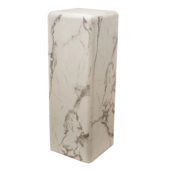 2x POLSPOTTEN Marble Look Pillar Large Wit – Zuil, Kunststof (photo 3 of 5)