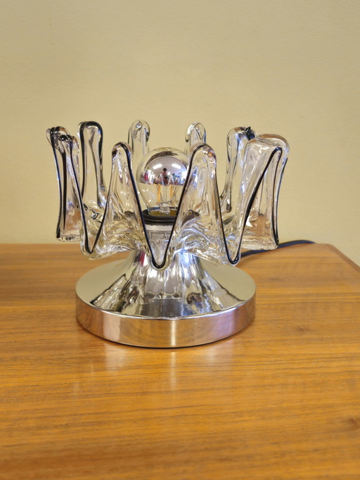 Vintage Glass Murano Italy Table Lamp Desk Lamp