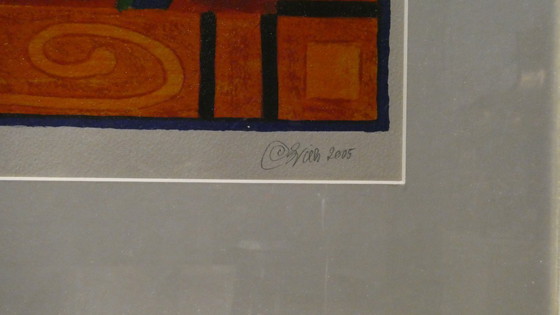 Image 1 of Clemens Briels Zeefdruk in Mooie Lijst - Algunos Gentes Hacen la Comedia, Otros No