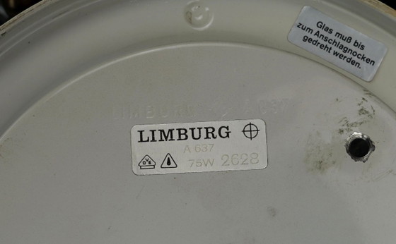 Image 1 of Plafonnier vintage en verre bullé de Limbourg, modèle A 637, encastré, années 1970