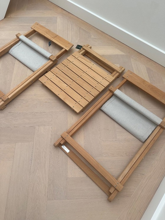 Image 1 of Ensemble de jardin Carl Hansen & Son Deck : 2 chaises + table