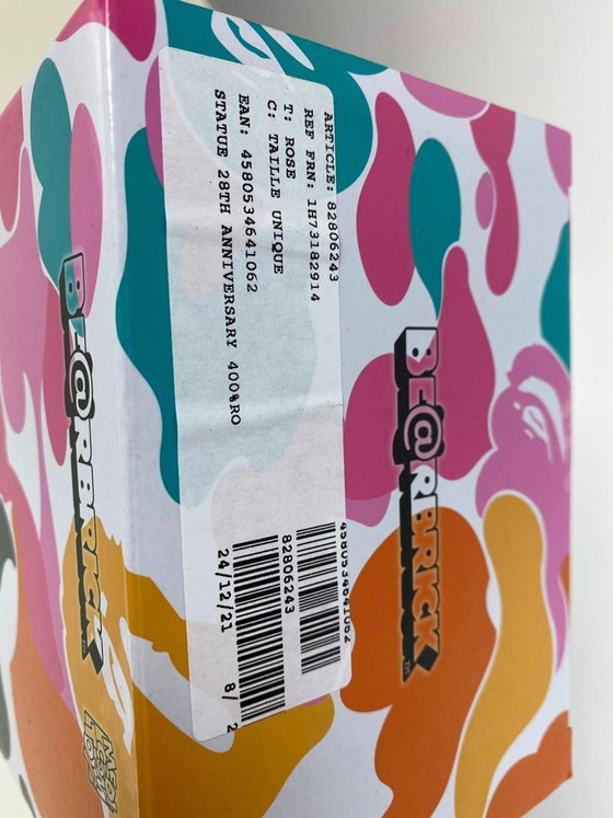 Image 1 of Bearbrick BAPE A BATHING APE 28. Jubiläum 03 CAMO #3 400% MEDICOM Toys