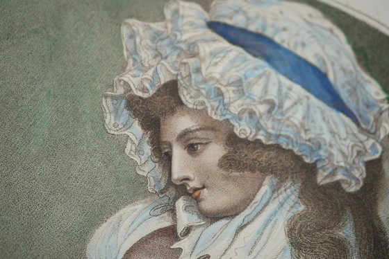 Image 1 of Woman Reading - Antique framed engraving by R. Stanier after Francis Wheatley