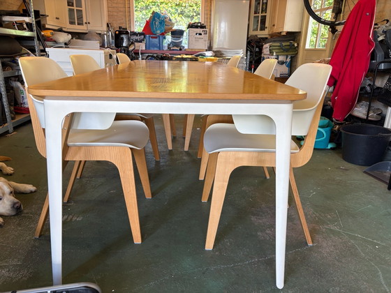 Gispen Dining set 240x090 – Wood, Plastic (photo 3 of 6)