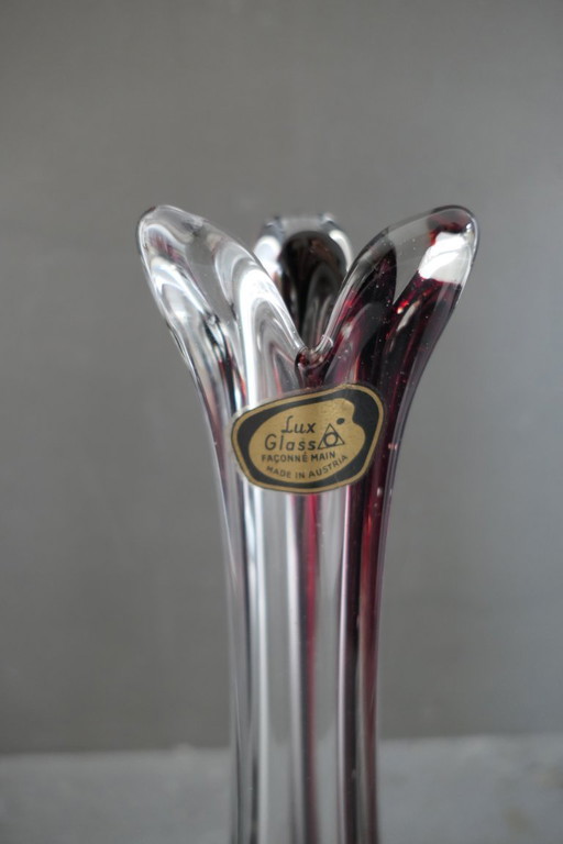 Vintage Lux Glass vase Austria 1950s