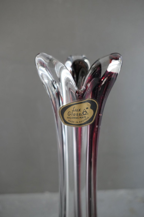 Image 1 of Vintage Lux Glass vaas Oostenrijk jaren '50