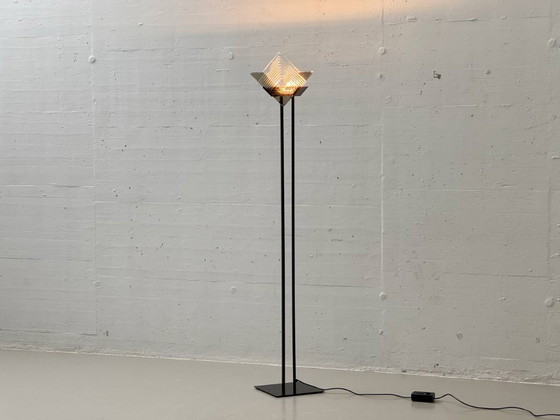 Image 1 of Conjunto de 2 lámparas de pie con cristal de Murano, Italia, años 80