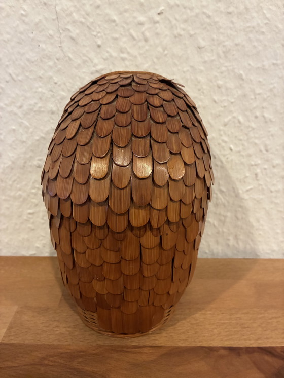 Image 1 of Owls made from rattan and wood