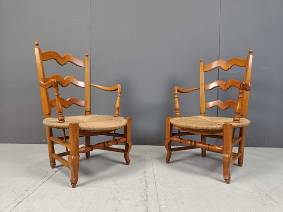 Image 1 of Pair Of French Provencal Armchairs, 1950S