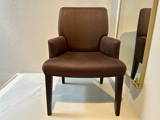 Promemoria ISOTTA Large Chairs By Romeo Sozzi 10 Pieces – eetkamerset, Wood, Textile (photo 2 of 11)