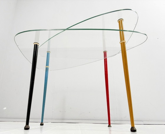 Image 1 of Side table by Edoardo Paoli, model: Arlecchino for Vitrex, Milan/Italy, 1950s