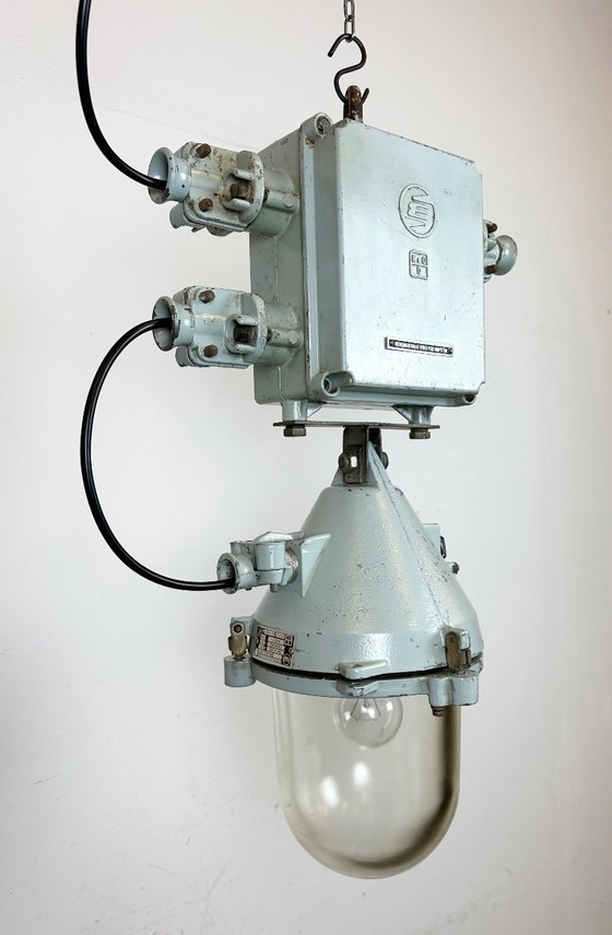 Image 1 of Grey Industrial Cast Aluminium Explosion Proof Lamp, 1970s