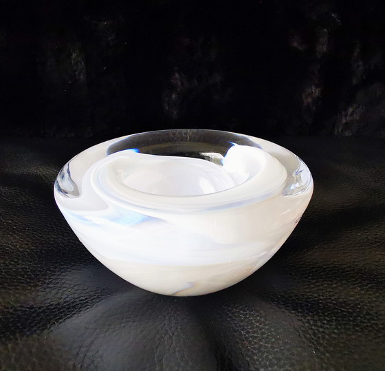 Image 1 of Kosta Boda Atoll crystal glass tea light holder