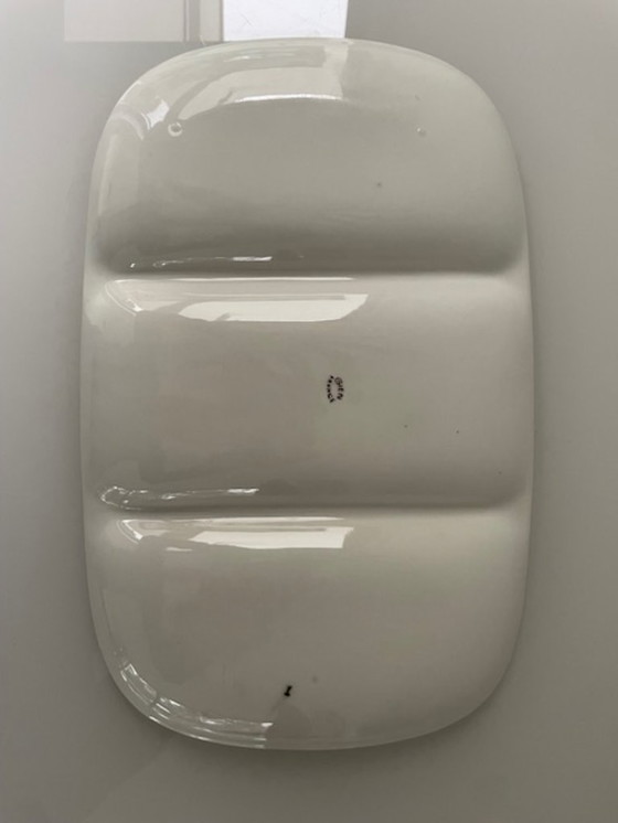 Image 1 of Vintage Gien France serving dish with pastel sections