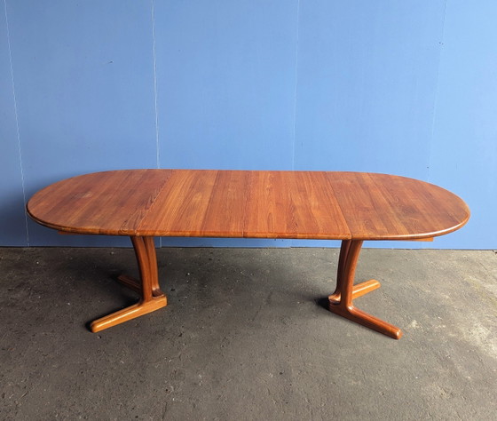 Image 1 of Table de salle à manger extensible vintage danoise en teck, Dyrlund