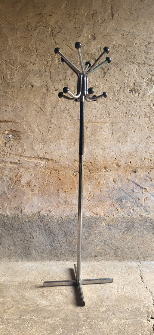 1960's Chrome Metal Parrot Coat Hanger