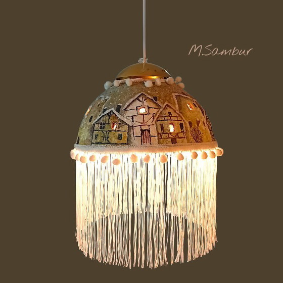Image 1 of The "WINTER",lamp is  handmade