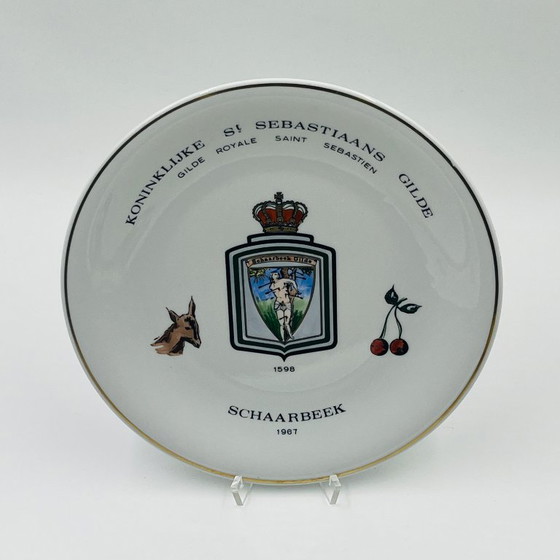 Piatto in Porcellana Reale Gilda Saint-Sébastien 1967 – Decorazioni murali, Ceramica (photo 2 of 8)