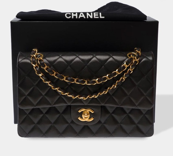 Image 1 of Sac CHANEL Timeless/Classique en Cuir Noir - 103573
