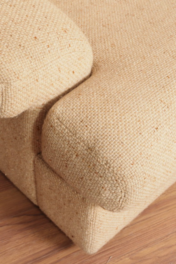 Image 1 of Juego de sillones daneses con cojines suaves y cómodos tapizados de lana