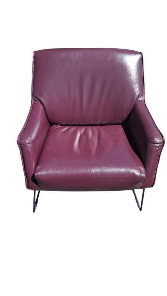 Image 1 of 2 design fauteuils kleur aubergine 