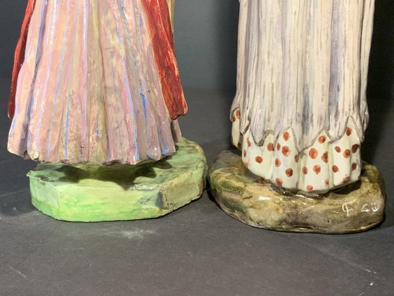 Sculptures impressionnistes de femmes en faïence de Cacciapuoti Fratelli, 1881, Lot de 2 – Ceramic (photo 10 of 19)