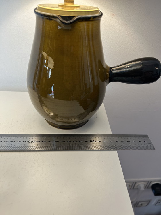 Image 1 of 2 vase lamps made from French bistro pitches, 1960s