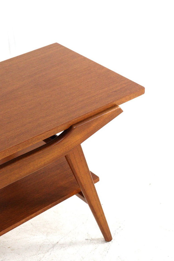 Tavolino da caffè vintage in teak con piano reversibile restaurato, Tavolini da caffè, Legno, Marrone (foto 8 di 15)